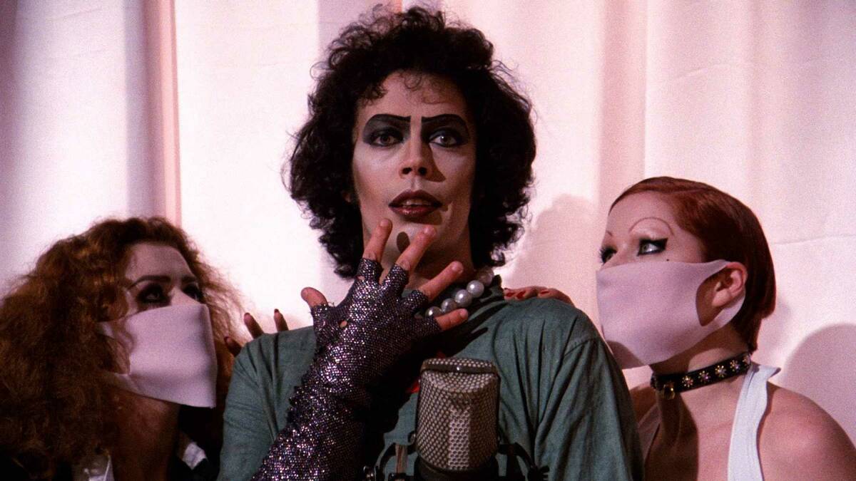 The Rocky Horror Picture Show...at the drive-in this spring and ahead of its time with the mask thing.