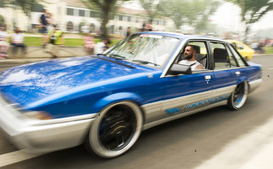 Action from the Summernats City Cruise on Thursday. Picture: Dion Georgopoulos