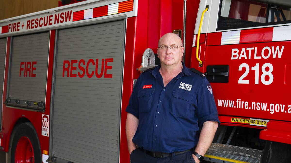 Fire & Rescue NSW duty commander Dean Campbell is expecting dangerous conditions on Saturday at Batlow. Picture: Dion Georgopoulos