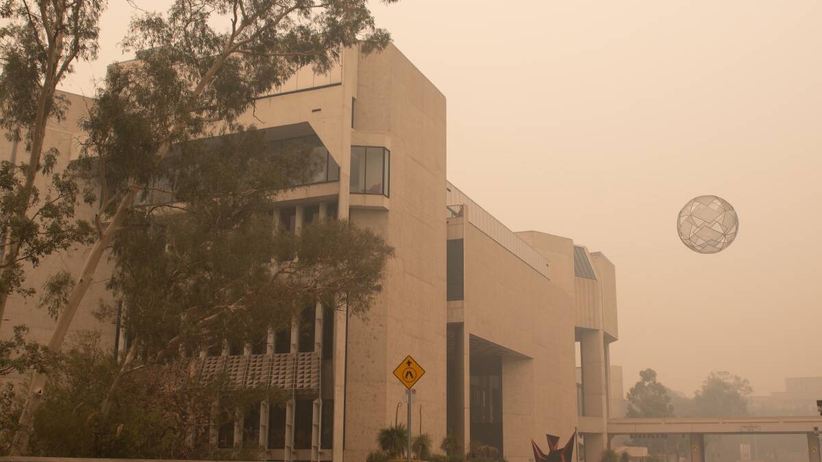 National Gallery of Australia closes its doors due to smoke affecting the artwork. Picture: Elesa Kurtz