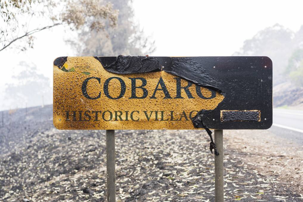 The Badja Forest Road fire destroyed much of the historic NSW town of Cobargo, previously a tourist favourite, on New Year's Eve. Picture: Dion Georgopoulos