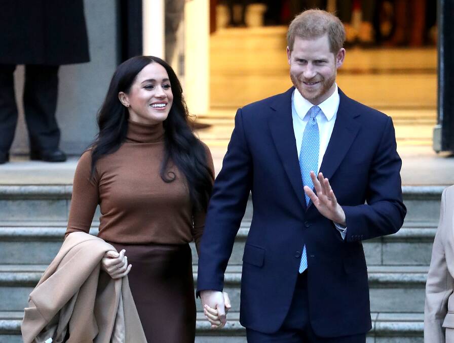 Meghan Markle and Prince Harry, who have announced plans to "step back" as senior royals. Picture: Getty Images