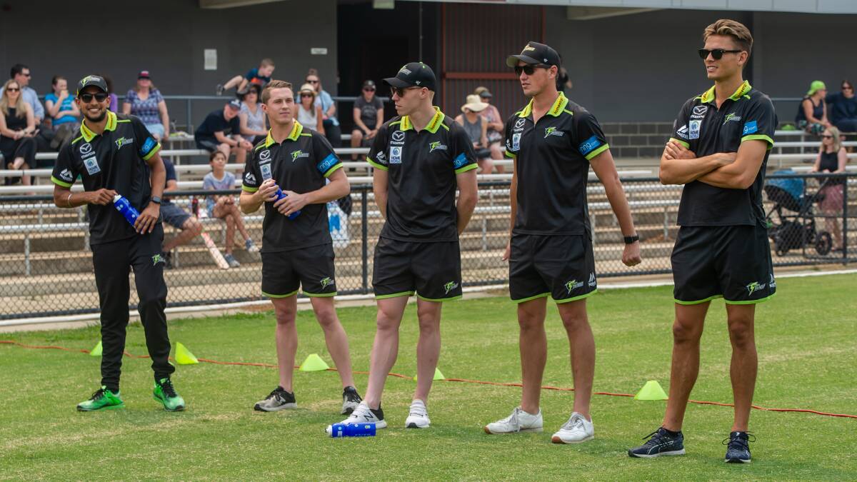 Matt Gilkes (second from left) will stay in Thunder colours. Picture: Karleen Minney.