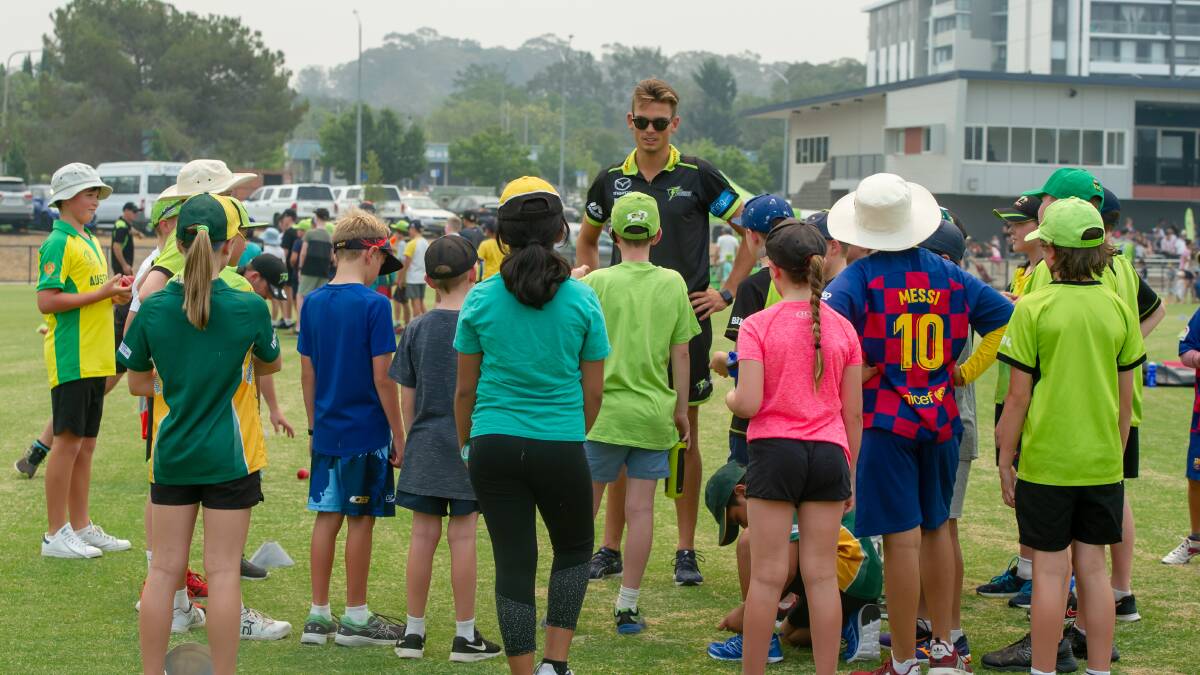 Chris Green was a popular face at a junior clinic. Picture: Karleen Minney.