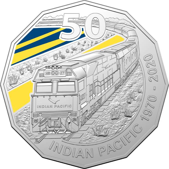 A new 50 cent coin marks 50 years of the Indian Pacific