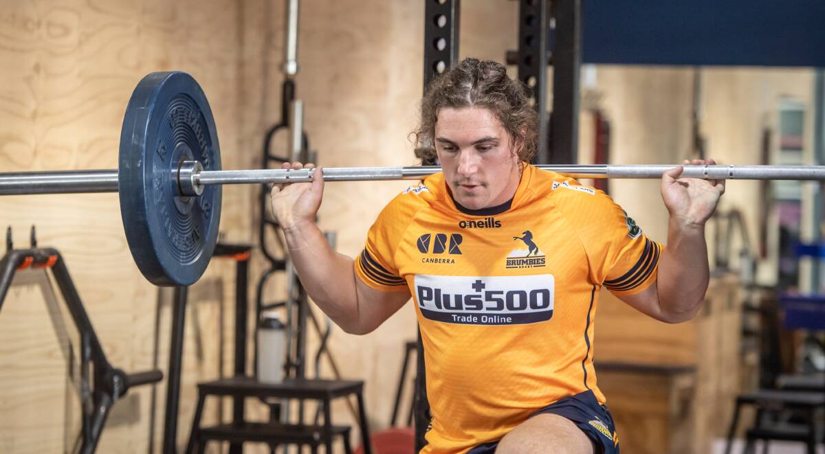 Lachlan Lonergan is spending the final training block of the season in the gym. Picture: Karleen Minney