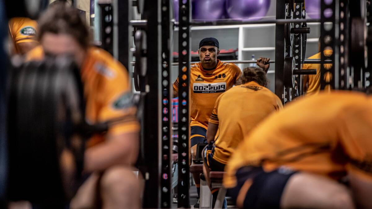 Jahrome Brown is among a group of Brumbies back at HQ for pre-season. Picture: Karleen Minney
