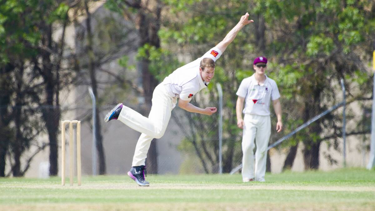 Scott Murn took two wickets against Weston Creek Molonglo. Picture: Jamila Toderas