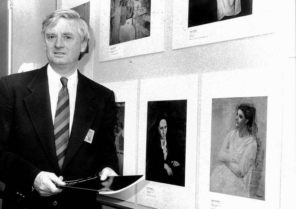 The National Gallery of Australia's founding director, James Mollison, pictured in 1985. Picture: Peter Wells