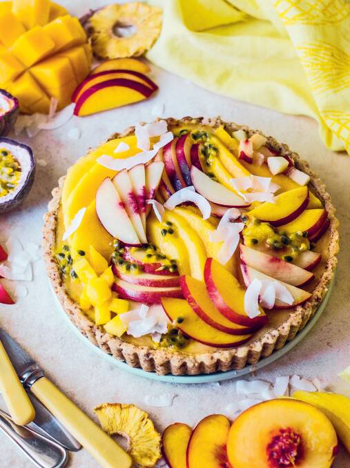 Summery fruit tart, two ways. Picture: Anthea Cheng 