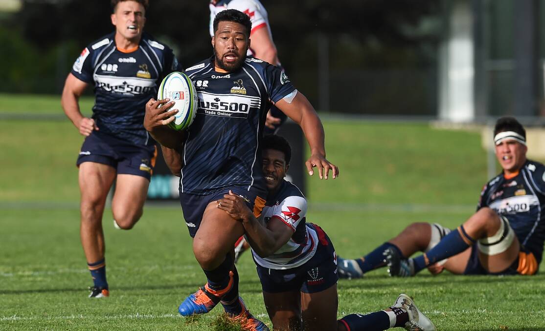 Folau Faingaa in action against the Rebels. Picture: Mark Jesser