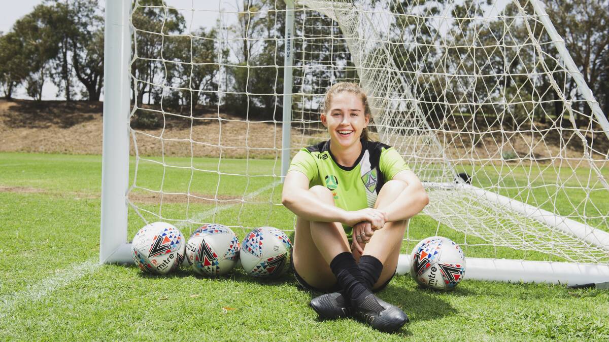 Aoife Colvill has backed Canberra United to still make finals. Picture: Dion Georgopoulos