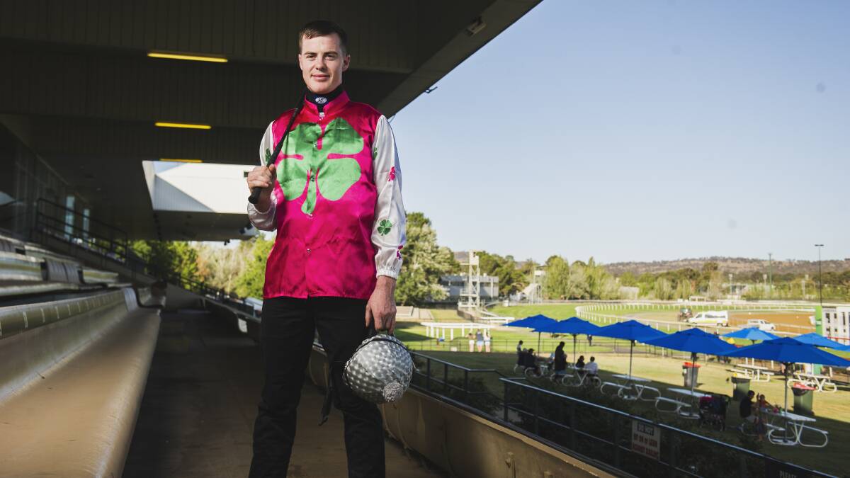 Jockey John Kissick before he rode a trial at Thoroughbred Park on Friday night. Picture: Dion Georgopoulos