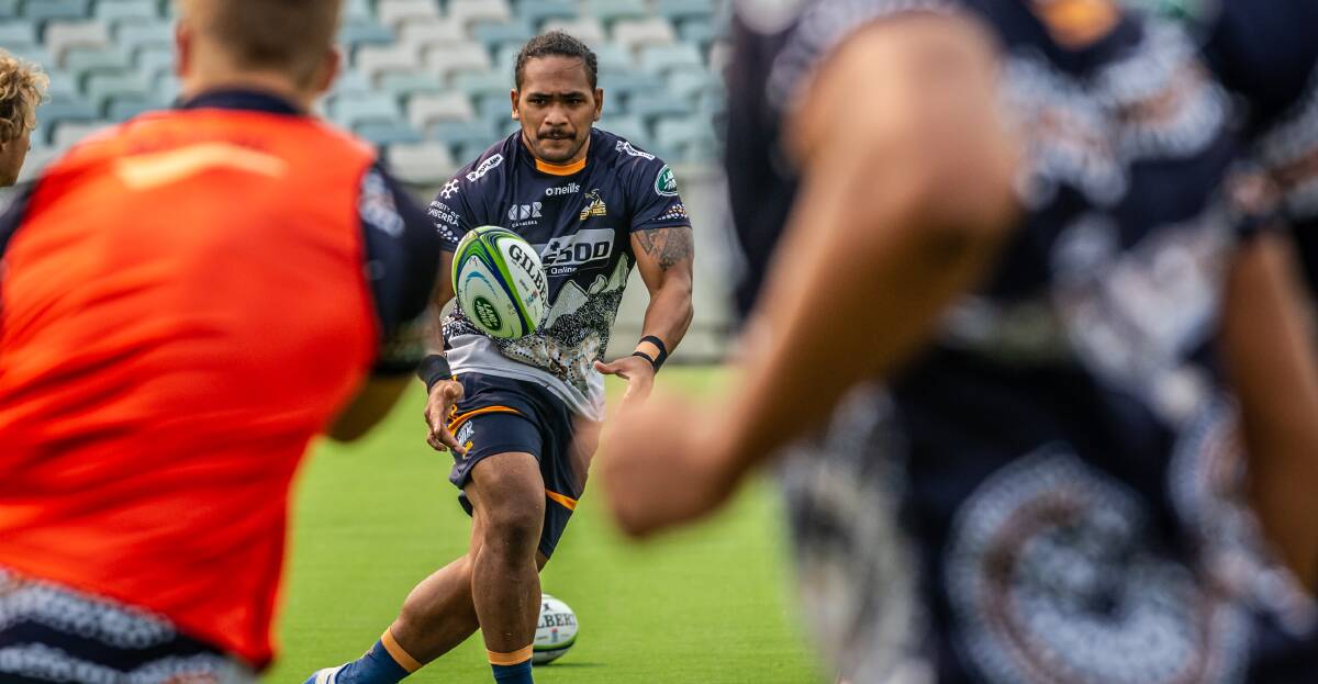 Solomone Kata in action during the Brumbies' captain's run. Picture: Karleen Minney