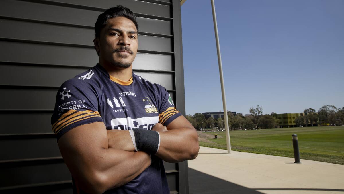 Brumbies loose forward Pete Samu. Picture: Sitthixay Ditthavong