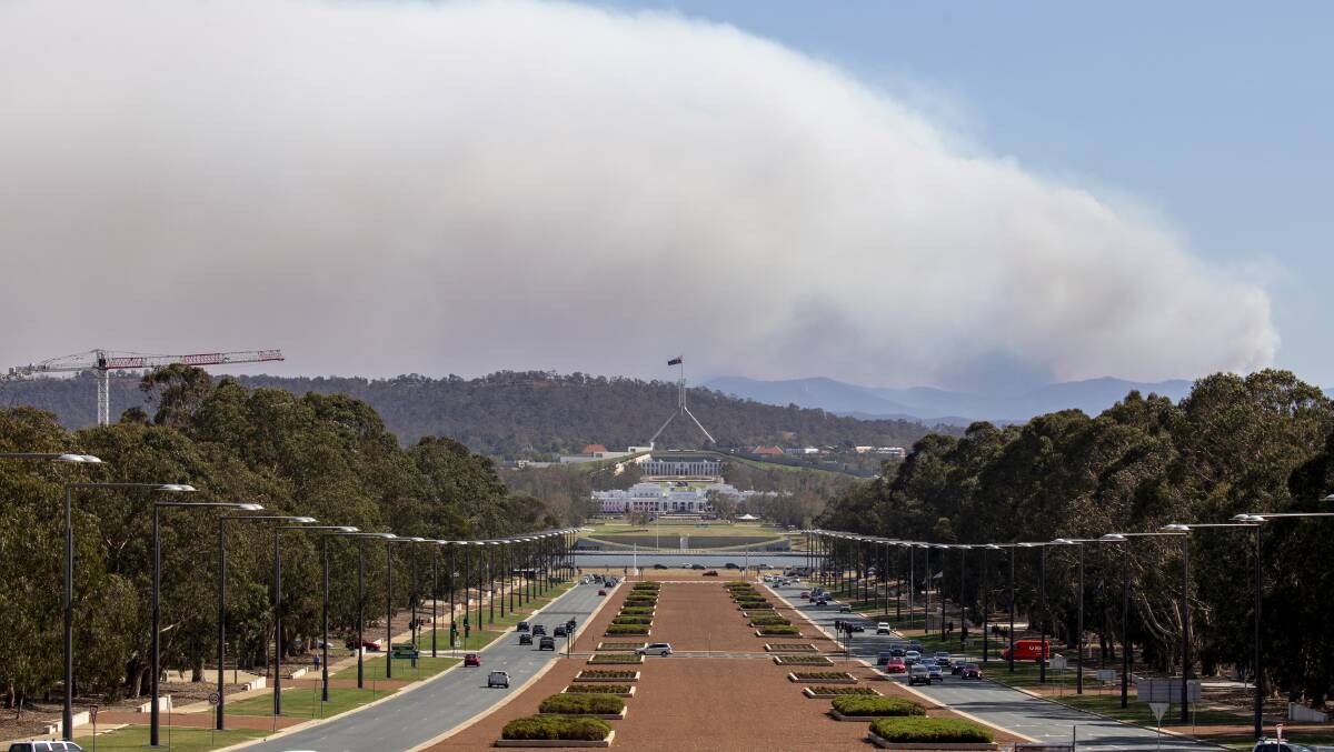 Canberra was shrouded in smoke for weeks in early 2020 due to nearby bushfires. Picture: Sitthixay Ditthavong