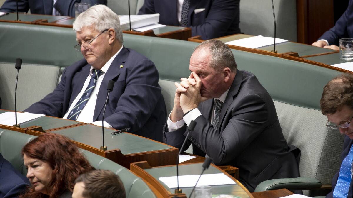 Barnaby Joyce during a bushfire condolences motion on Tuesday. Picture: Sitthixay Ditthavong