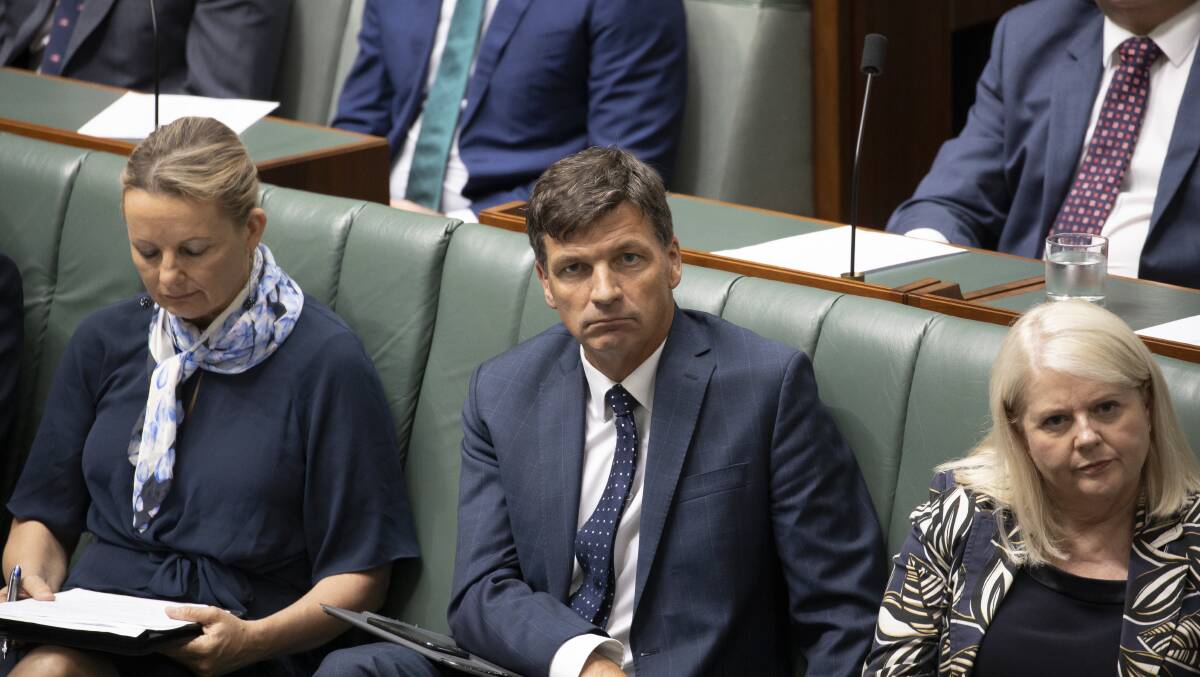 Energy Minister Angus Taylor in parliament this week: Police have dropped the investigation into an allegation his office falsified documents. Picture: Sitthixay Ditthavong