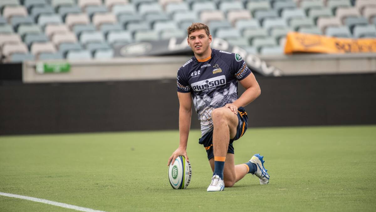 Playmaker Bayley Kuenzle returned to Brumbies training on Monday. Picture: Karleen Minney