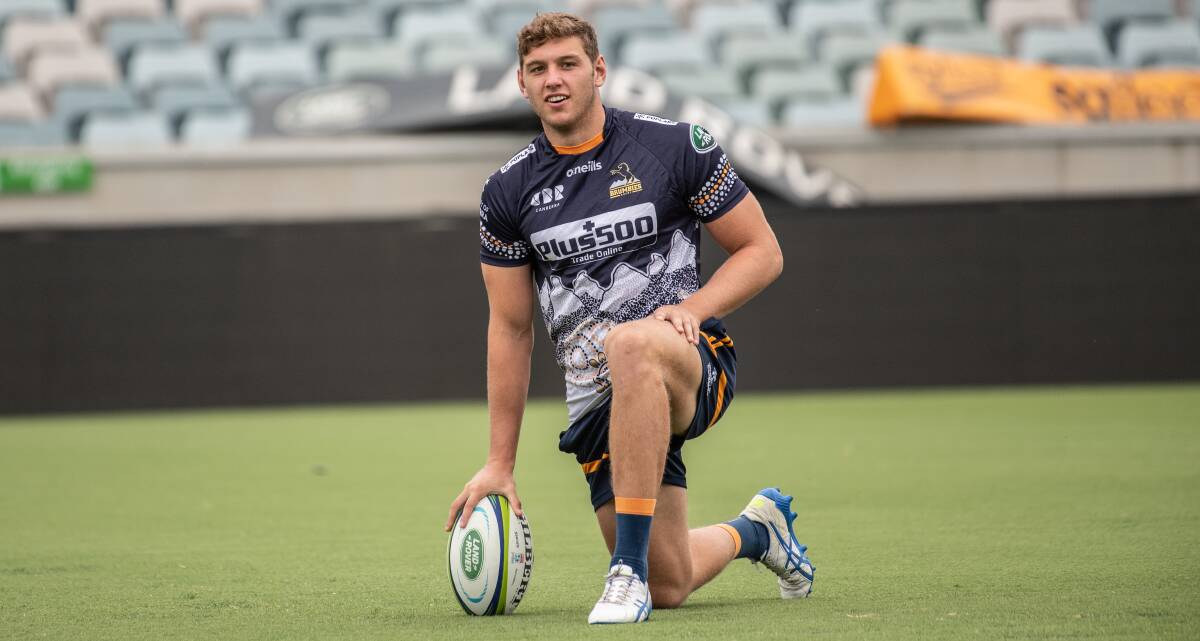 Bayley Kuenzle will lead the Brumbies around the park on Saturday night. Picture: Karleen Minney