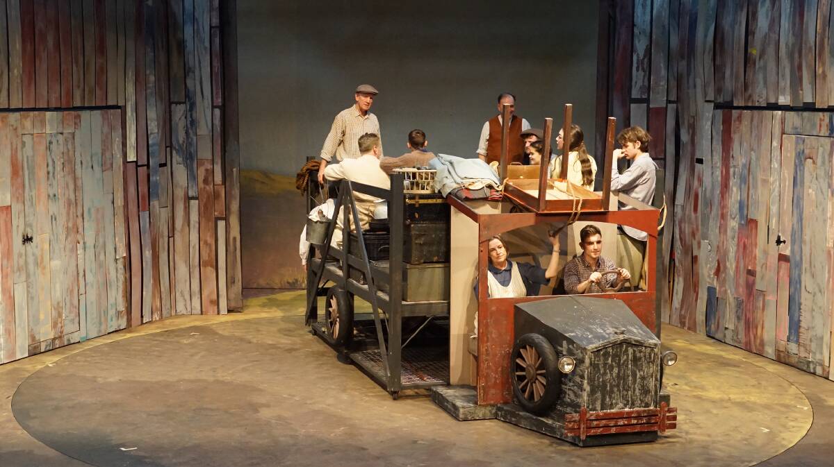 A scene of the Okies on their truck from REP's production of The Grapes of Wrath. Picture: Helen Drum