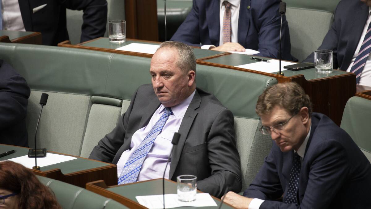 The Nationals' Barnaby Joyce in parliament last week. Mr Joyce skipped Question Time on Thursday. Picture: Sitthixay Ditthavong