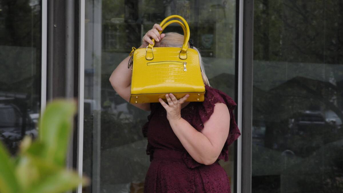 Crystal Parker leaves court on Friday after being sentenced to a drug and alcohol treatment order. Picture: Blake Foden