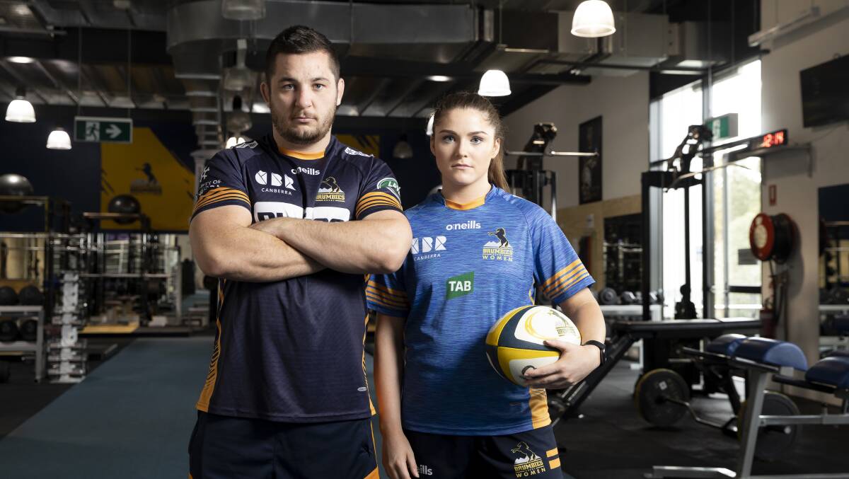Connal McInerney and Ellie Brislane will both pull on the Brumbies jersey this weekend. Picture: Sitthixay Ditthavong