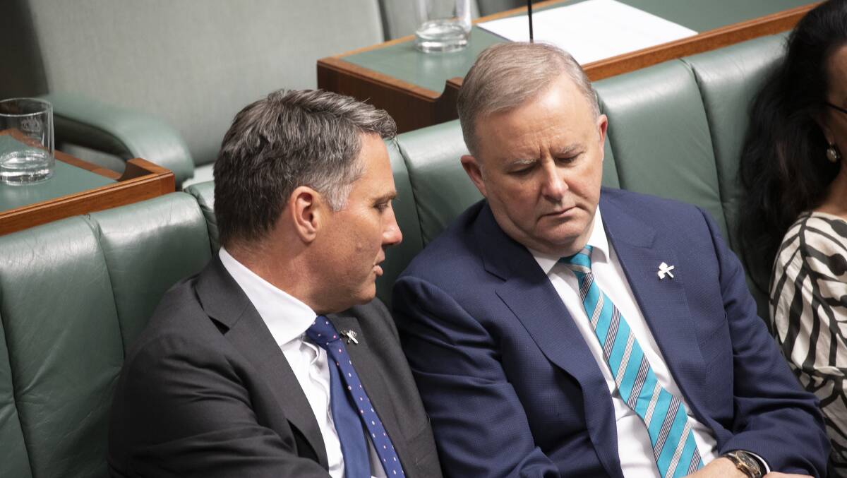 Deputy Opposition Leader Richard Marles and Opposition Leader Anthony Albanese. Picture: Sitthixay Ditthavong