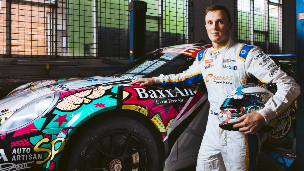 Canberra racing driver Cam Hill has new livery for a new season. Picture: Jamila Toderas