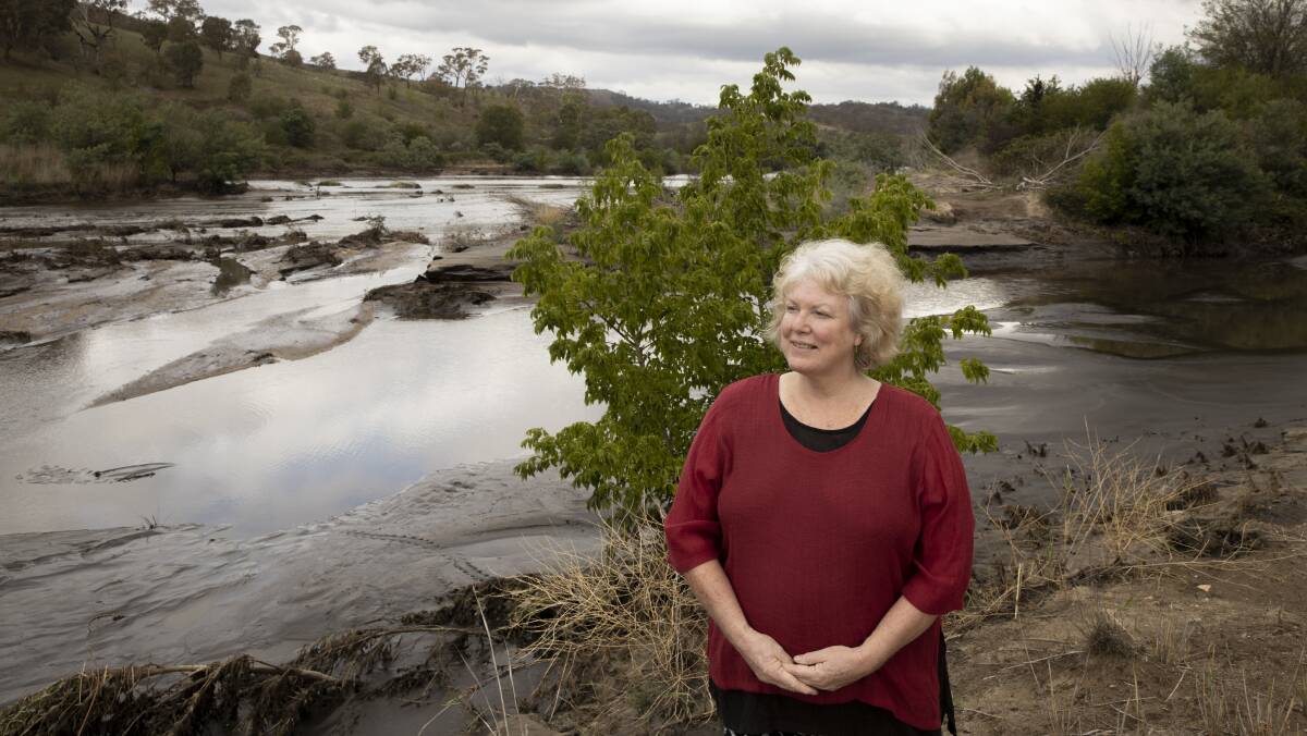 Angie Cheshire at the beloved Murrumbidgee River. She may yet swim there this summer. Picture: Sitthixay Ditthavong