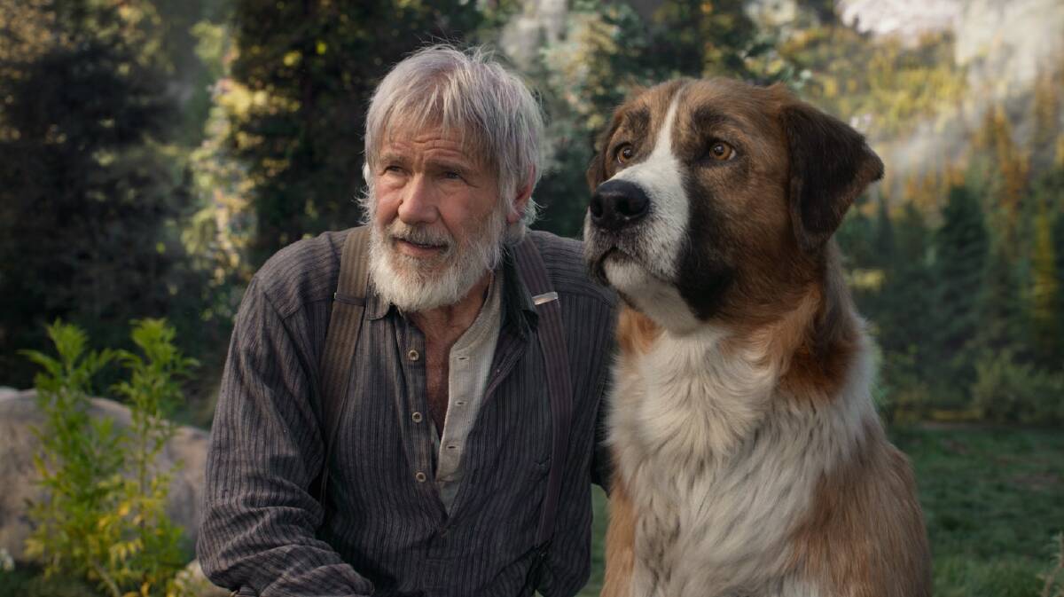 The Call of the Wild - Harrison Ford and the CGI dog Buck. Picture: 20th Century Fox