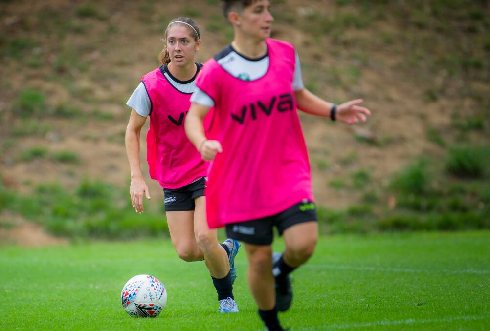 Canberra United co-captain Karly Roestbakken is planning to come back next season, but admits this could be her last game. Picture: Elesa Kurtz