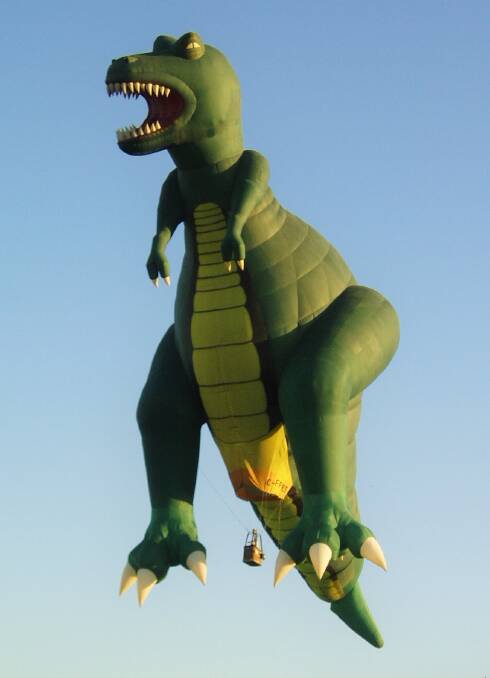 The T-Rex balloon coming to the Canberra Balloon Spectacular.