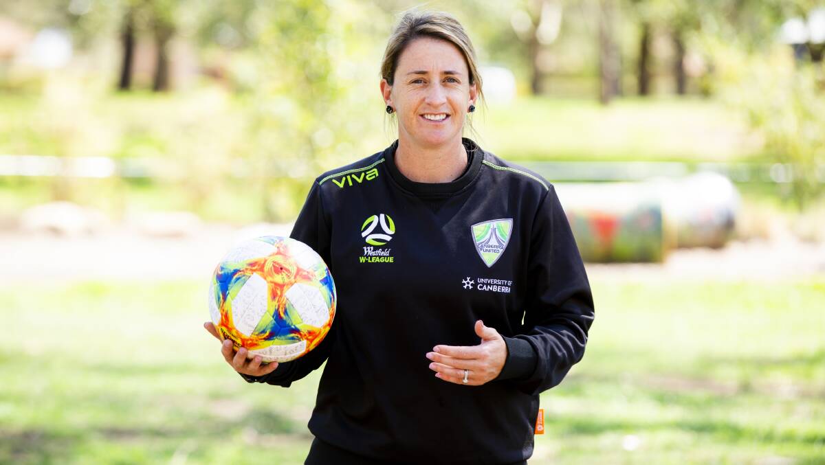 Heather Garriock is coaching her final match with Canberra United on Sunday. Picture: Jamila Toderas