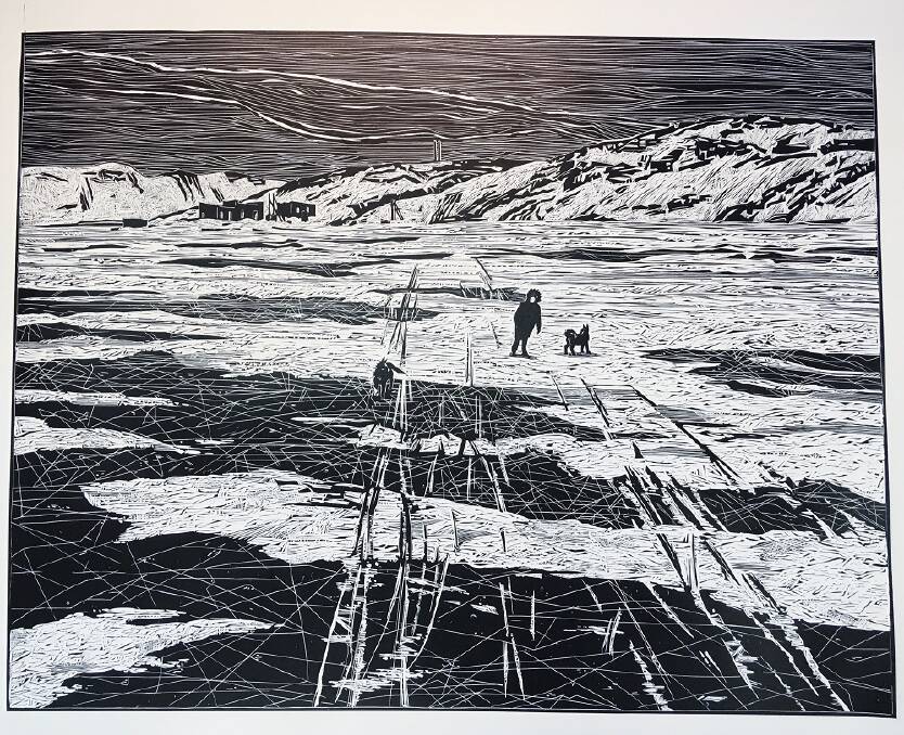 Olga Danilova, Arctic Walk, a finalist in the Megalo International Print Prize.