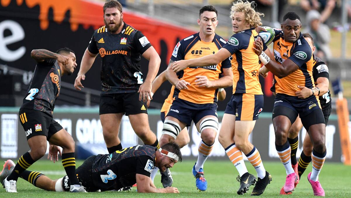 The Brumbies threw offloads at will against the Chiefs. Picture: Photosport
