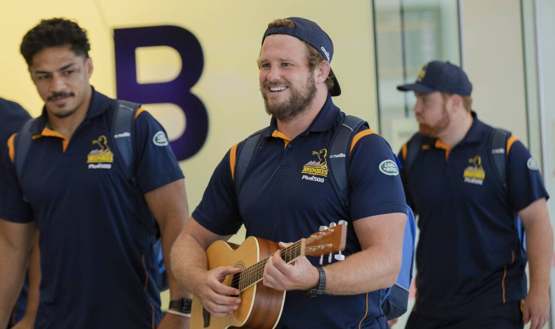 James Slipper was all smiles at Canberra Airport on Sunday. Picture: Jamila Toderas