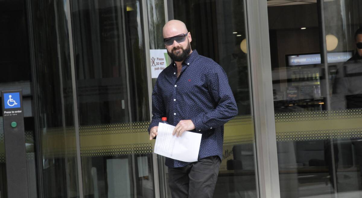 Jaymie Leam Turner outside the ACT Magistrates Court in February, when he was sentenced for a different affray. Picture: Blake Foden