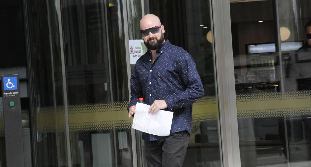 Jaymie Leam Turner leaves the ACT Magistrates Court earlier this year after being sentenced over an affray at the Southern Cross Club in Woden. Picture: Blake Foden