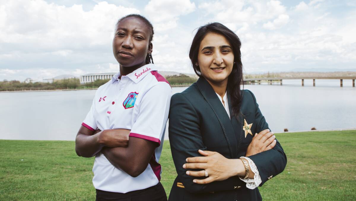 West Indies captain Stafanie Taylor and Pakistan captain Bismah Maroof. Picture: Jamila Toderas