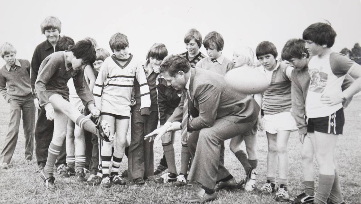 Archival images of Don Furner sn coaching juniors. Picture: The Canberra Times