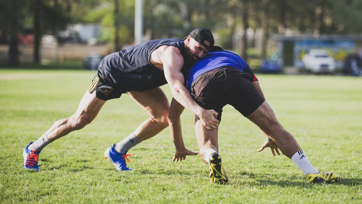 Former Wallaby Matt Giteau training with Easts in February. Picture: Dion Georgopoulos