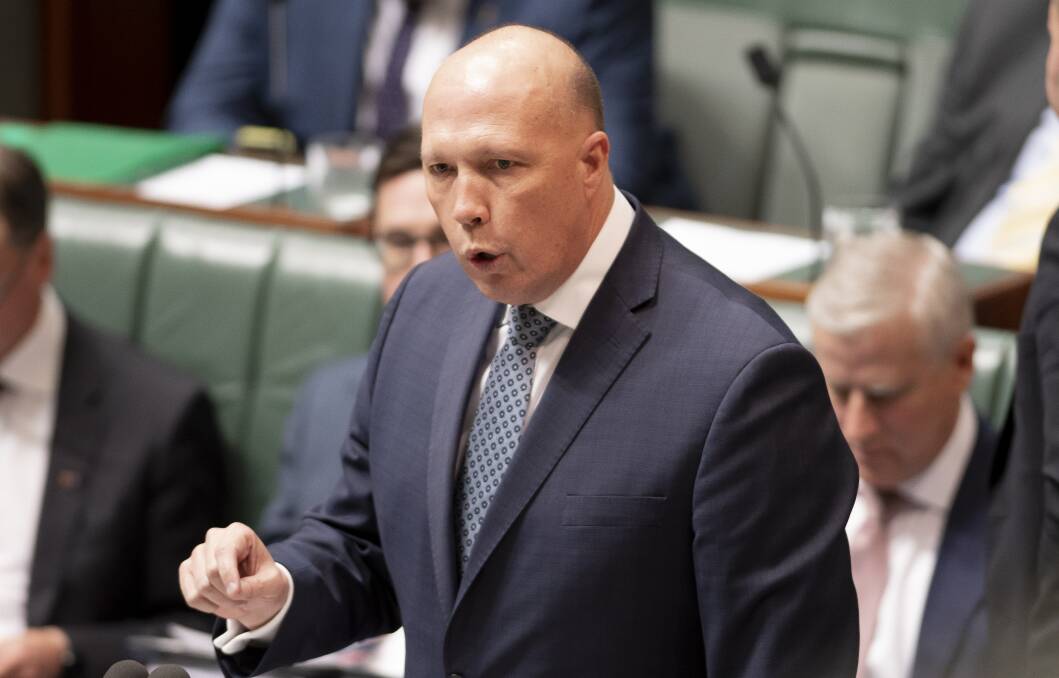 Defence Minister Peter Dutton's iron grip on the narrative is damaging. Picture: Sitthixay Ditthavong