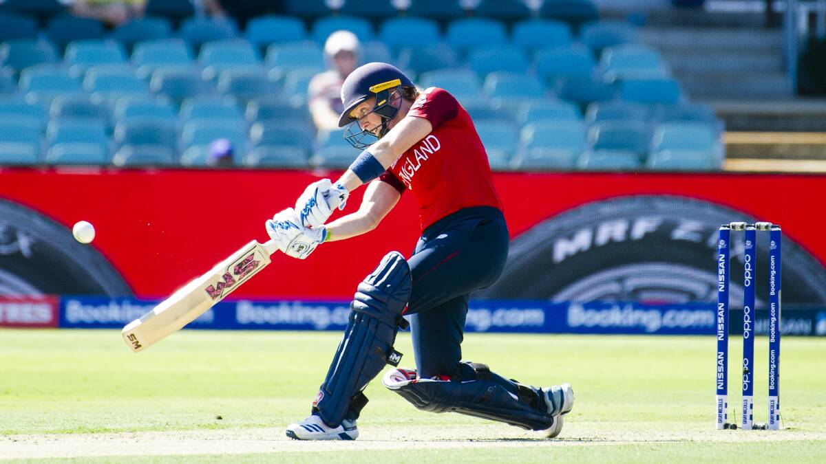 
Captain Heather Knight leads England to victory with 62 runs. Picture: Jamila Toderas