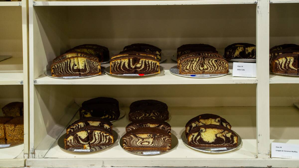 Zebra cakes on display at the Canberra Show. Picture: Karleen Minney