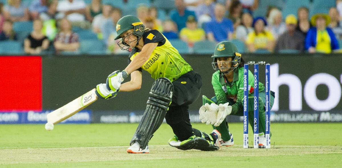 Australia's Alyssa Healy laid the platform for a huge total with a sparkling innings at the top of the order. Picture: Jamila Toderas