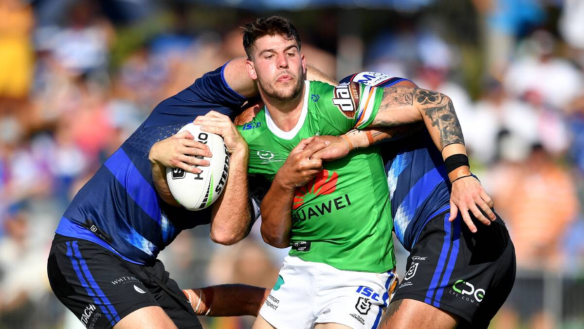 The Raiders should have a decision on whether recruit Curtis Scott will be available fro round one in the coming days. Picture: NRL Photos