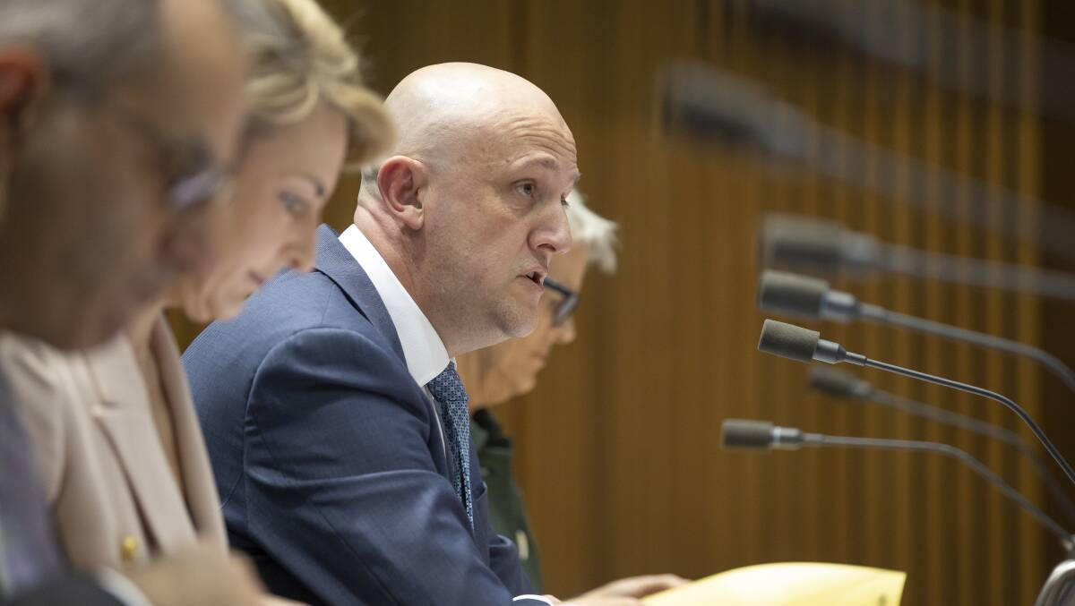 ASIO director-general Mike Burgess at a parliamentary committee hearing. Picture: Sitthixay Ditthavong