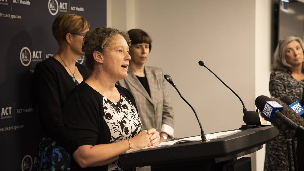 Chief health officer Kerryn Coleman speaks about the ACT Health preparedness plans for COVID-19 in the ACT. Picture: Dion Georgopoulos